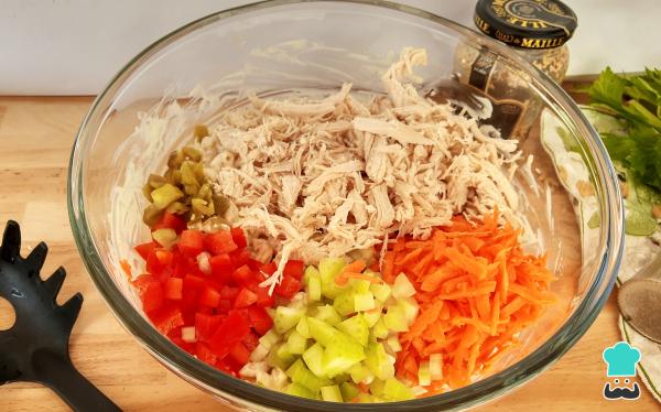 Receta de Ensalada de coditos con pollo - Paso 4