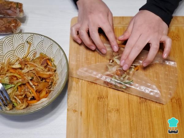 Receta de Rollitos de primavera vegetarianos - Paso 8