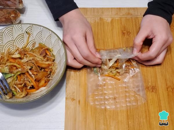 Receta de Rollitos de primavera vegetarianos - Paso 9