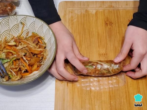 Receta de Rollitos de primavera vegetarianos - Paso 10