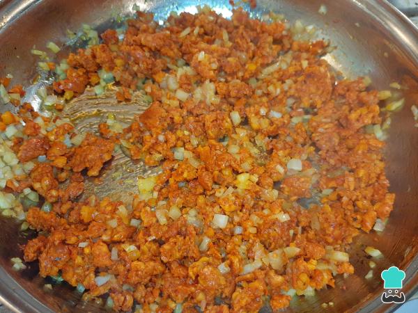 Receta de Tallarines con salchicha huachana - Paso 3
