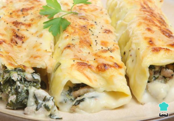 Relleno para canelones - 10 recetas fáciles - Relleno para canelones de acelga