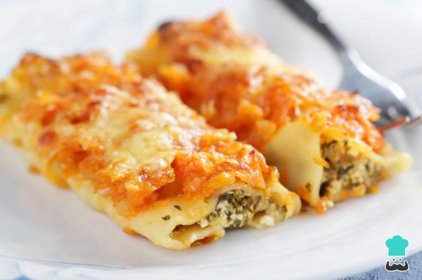Relleno para canelones - 10 recetas fáciles - Relleno de canelones con ricotta