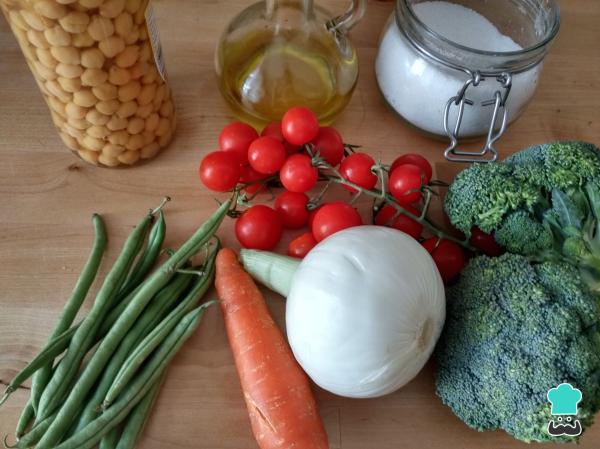 Receta de Ensalada de garbanzos vegana - Paso 1