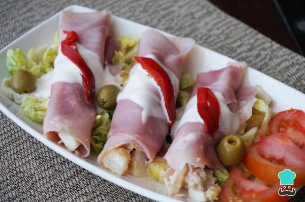 Receta de Canelones de jamón York y atún - Paso 8