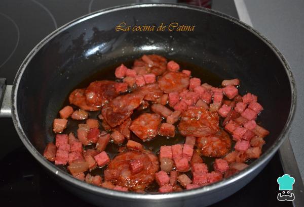 Receta de Pasta con carnes frías - Paso 1