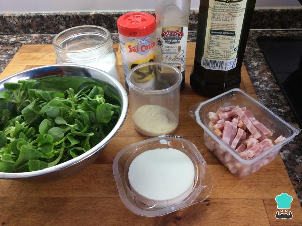 Receta de Ensalada con canónigos y queso de cabra - Paso 1