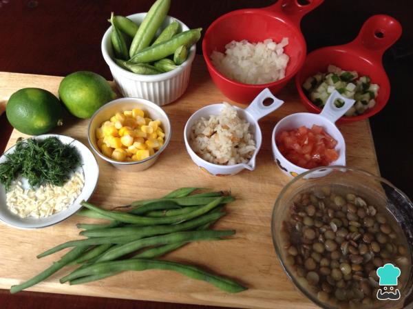 Receta de Ensalada de lentejas con verduras - Paso 1