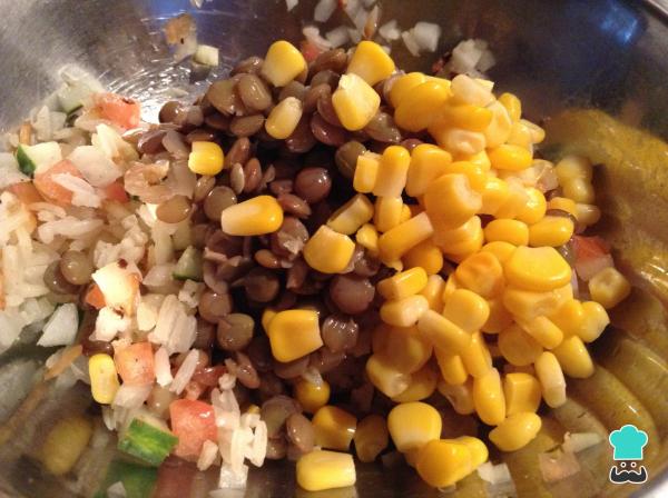 Receta de Ensalada de lentejas con verduras - Paso 3