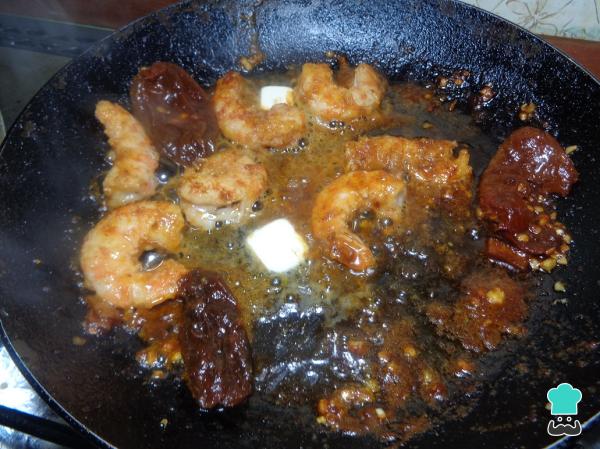 Receta de Pasta al chipotle con camarones - Paso 7