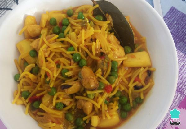 Receta de Fideos a la cazuela con sepia - Paso 9