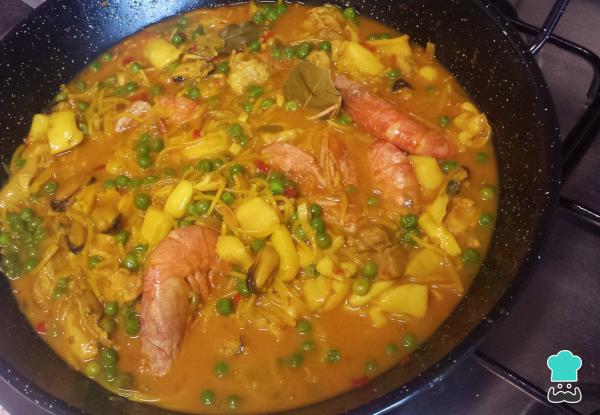 Receta de Fideos a la cazuela con sepia - Paso 8