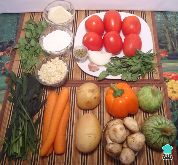 Receta de Lasaña mexicana vegetariana - Paso 1
