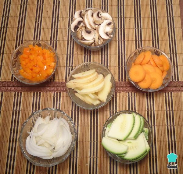 Receta de Lasaña mexicana vegetariana - Paso 3
