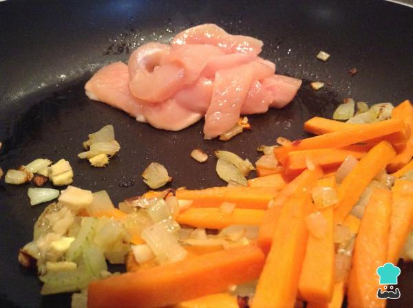 Receta de Fideos de arroz con pollo - Paso 5