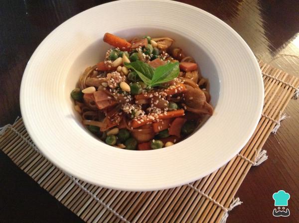 Receta de Fideos de arroz con pollo - Paso 12