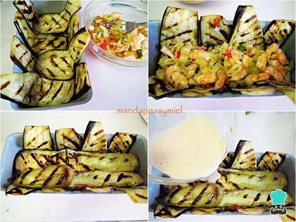 Receta de Pastel de berenjenas y langostinos - Paso 3
