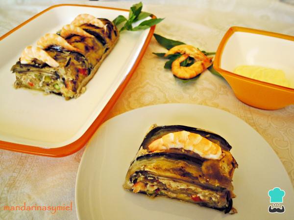 Receta de Pastel de berenjenas y langostinos - Paso 5