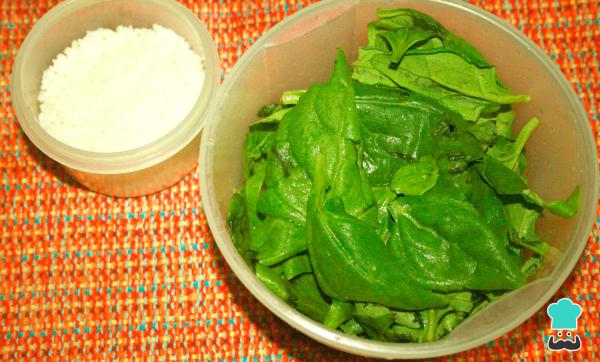 Receta de Hamburguesa vegana de espinacas - Paso 1