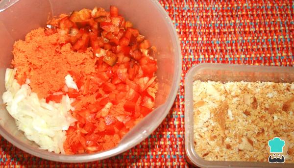 Receta de Hamburguesa vegana de espinacas - Paso 2