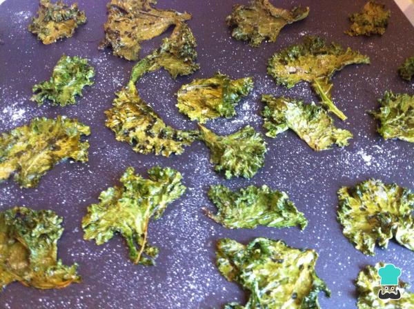 Receta de Chips de kale al horno - Paso 4