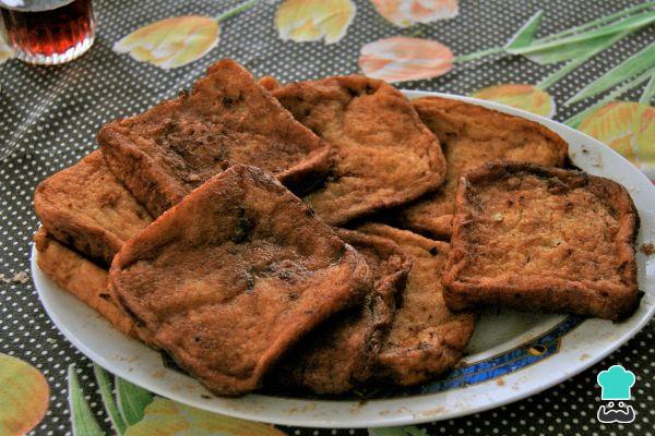 Recetas de postres en microondas fáciles - Torrijas con pan de molde al microondas