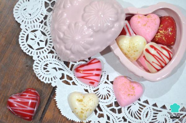 Postres para San Valentín - Corazones de chocolate para San Valentín