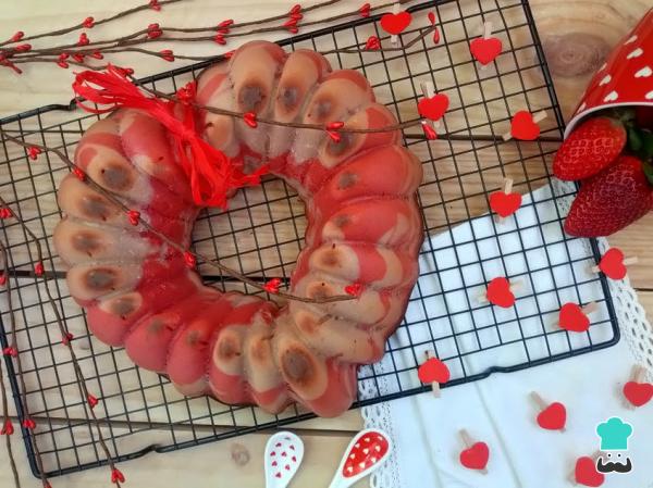 Postres para San Valentín - Bizcocho marmoleado de San Valentín