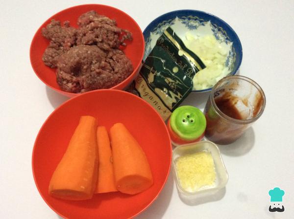 Receta de Lasaña de carne y zanahoria - Paso 1