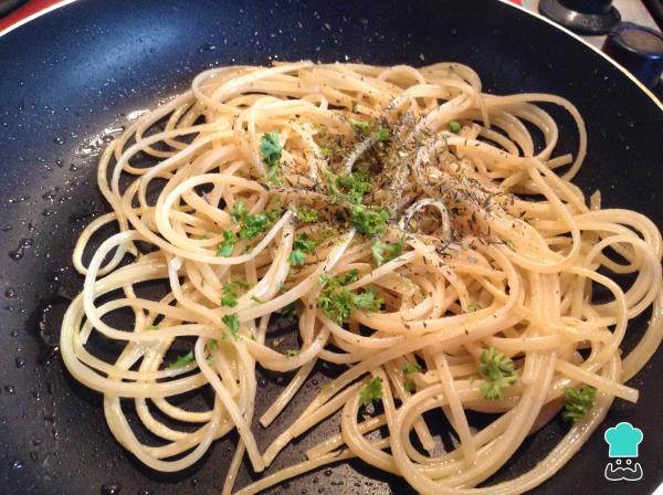 Receta de Espaguetis alfredo - Paso 4