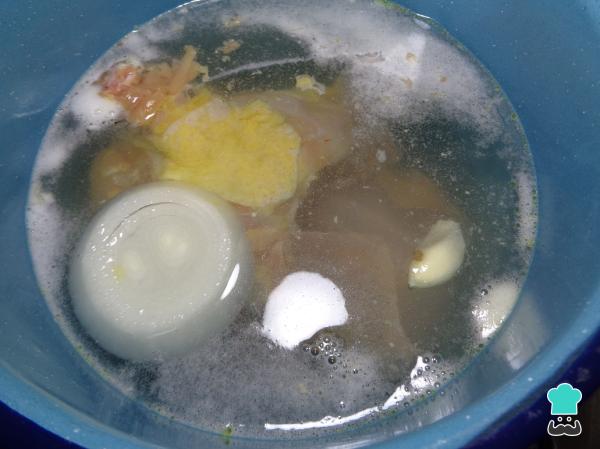 Receta de Papas con pollo deshebrado - Paso 2