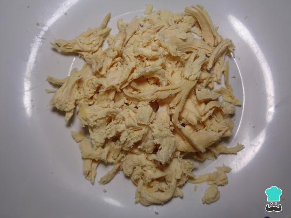 Receta de Papas con pollo deshebrado - Paso 4