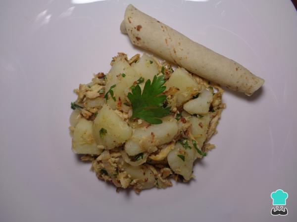 Receta de Papas con pollo deshebrado - Paso 9