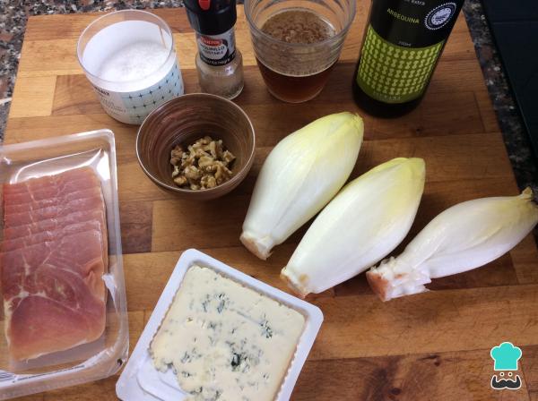 Receta de Endivias con roquefort y jamón - Paso 1