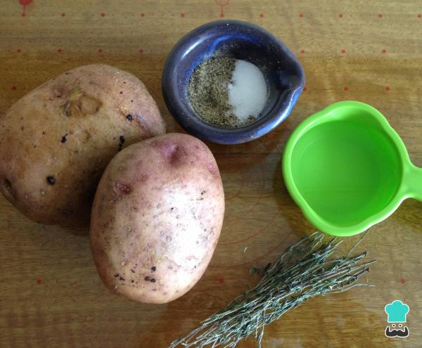 Receta de Patatas asadas al horno - Paso 1