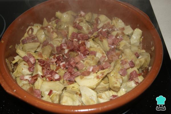 Receta de Alcachofas con jamón - Paso 5