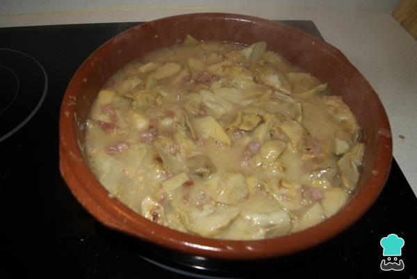 Receta de Alcachofas con jamón - Paso 8