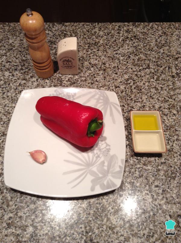 Receta de Morrón ahumado. - Paso 1