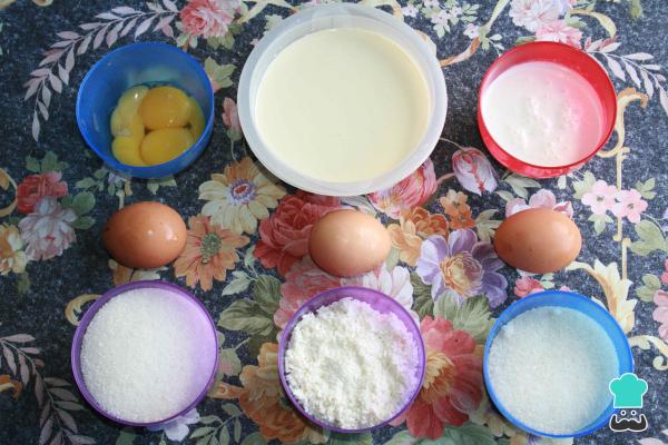 Receta de Flan de requesón casero - Paso 1