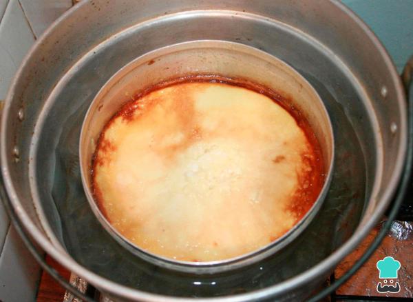 Receta de Flan de requesón casero - Paso 4
