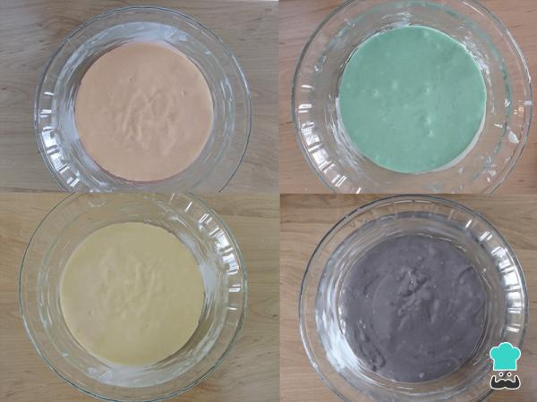 Receta de Pastel arcoíris - Paso 9