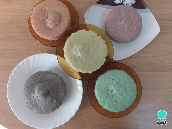 Receta de Pastel arcoíris - Paso 10