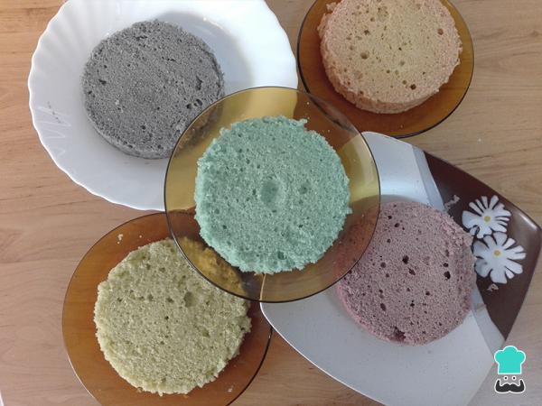 Receta de Pastel arcoíris - Paso 11