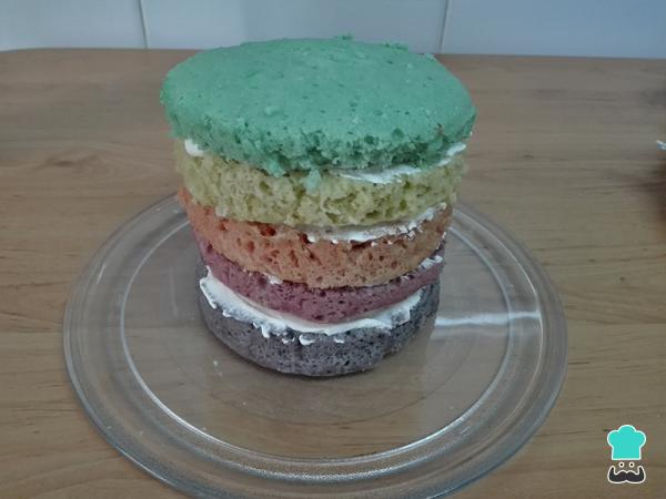 Receta de Pastel arcoíris - Paso 14