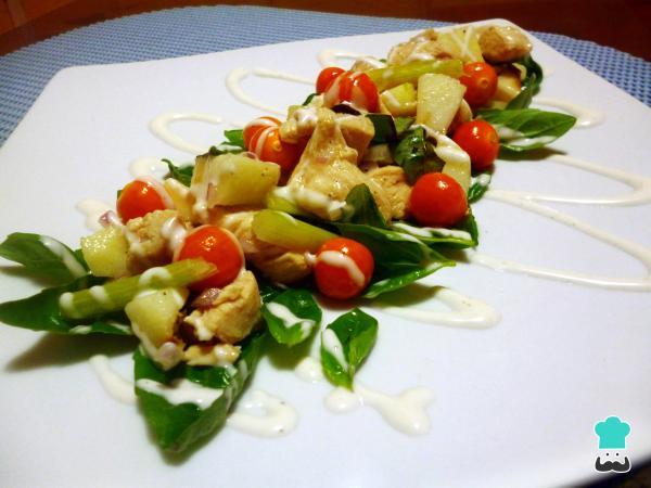 Receta de Ensalada de aguaymanto con pollo
