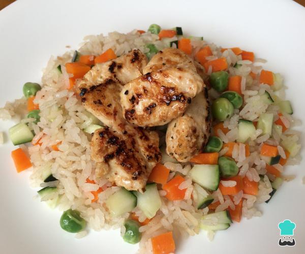 Receta de Ensalada de arroz con pollo