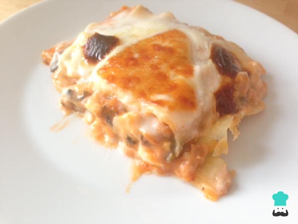 Receta de Lasaña de atún y huevo