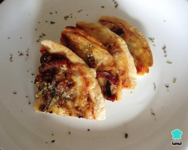 Receta de Pizza carbonara