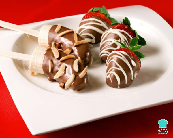 Receta de Bananas con chocolate
