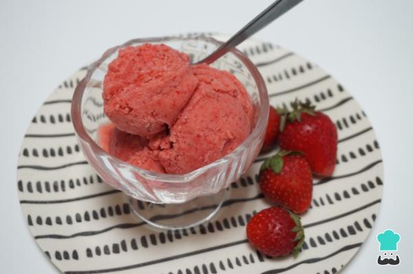Receta de Sorbete de fresa